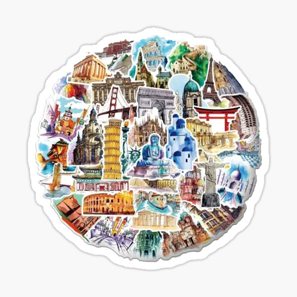 Item preview, Global Landmarks in One image designed and sold by GAGO5.