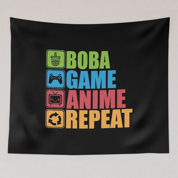 Item preview, Boba Game Anime Repeat – Funny Gamer & Anime Lover designed and sold by chantastical.