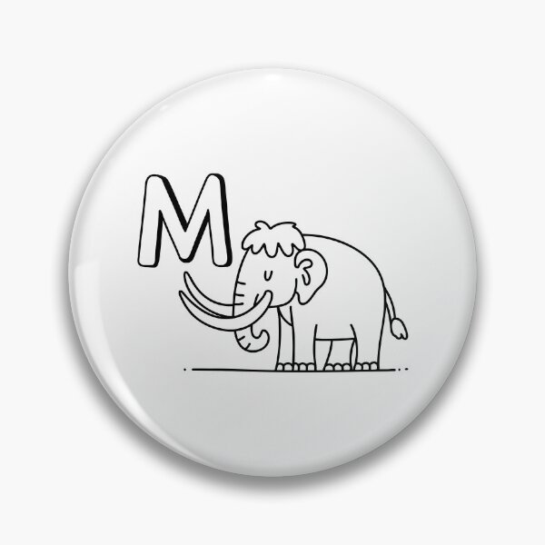 Item preview, An Illustration of letter M stand for Mammoth designed and sold by rasagamastore.