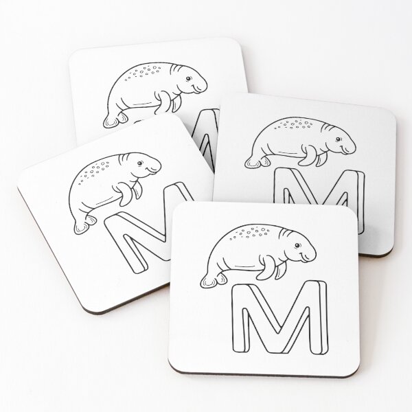 Item preview, An Illustration of letter M stand for Manatee designed and sold by rasagamastore.