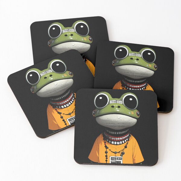 Item preview, Cyberpunk Frog Guru – Futuristic Amphibian Visionary designed and sold by Void & Valor.