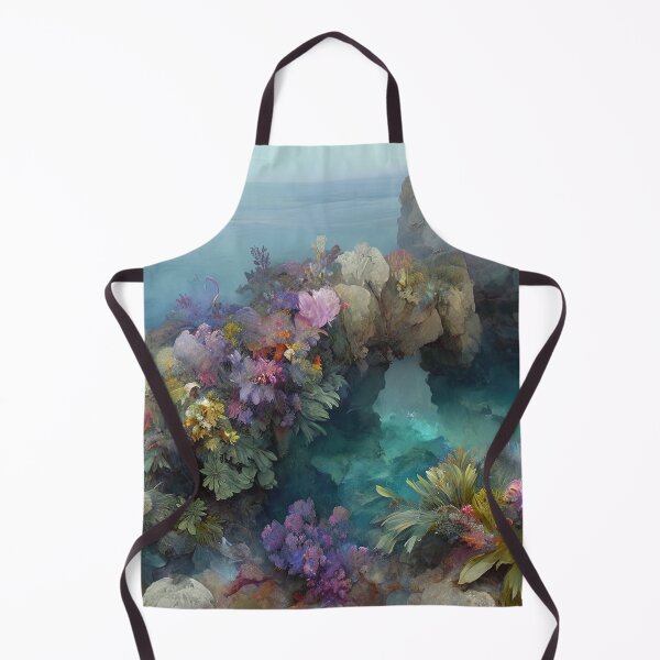 Item preview, Coral Cove Sanctuary: The Azure Embrace of Flora and Stone designed and sold by bloorose.