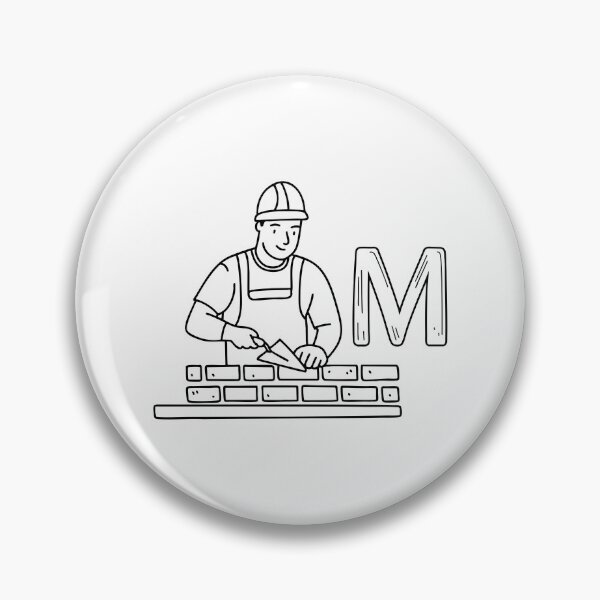 Item preview, An Illustration of letter M stand for Mason designed and sold by rasagamastore.