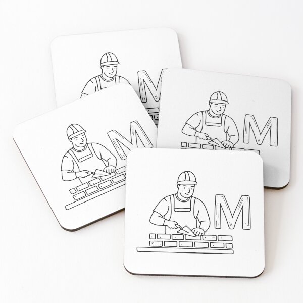 Item preview, An Illustration of letter M stand for Mason designed and sold by rasagamastore.