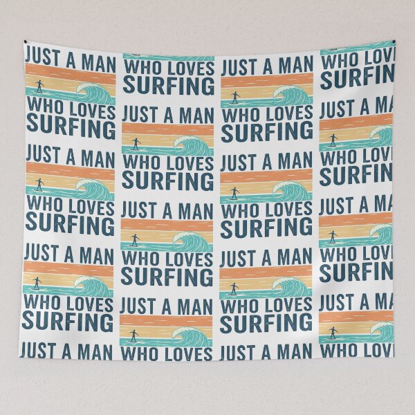 Item preview, Just a Man Who Loves Surfing | Exciting and Wave-Chasing Graphic designed and sold by Tw1nsAIArt.