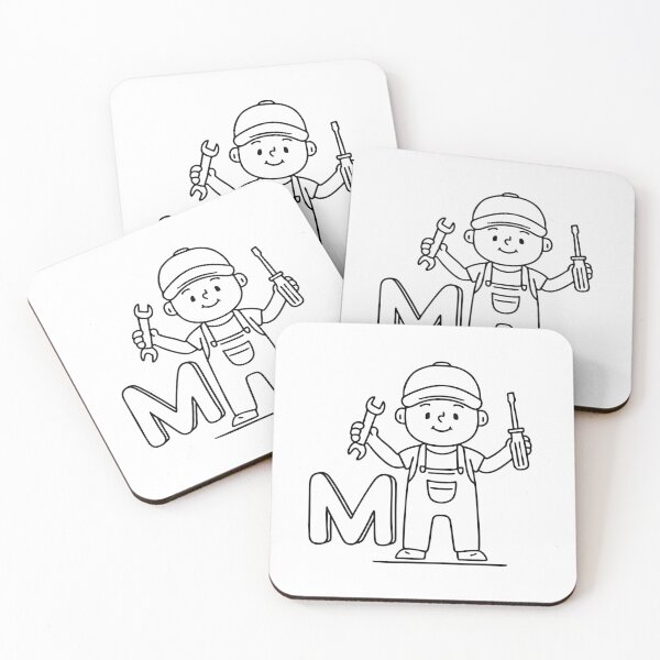 Item preview, An Illustration of letter M stand for Mechanic designed and sold by rasagamastore.