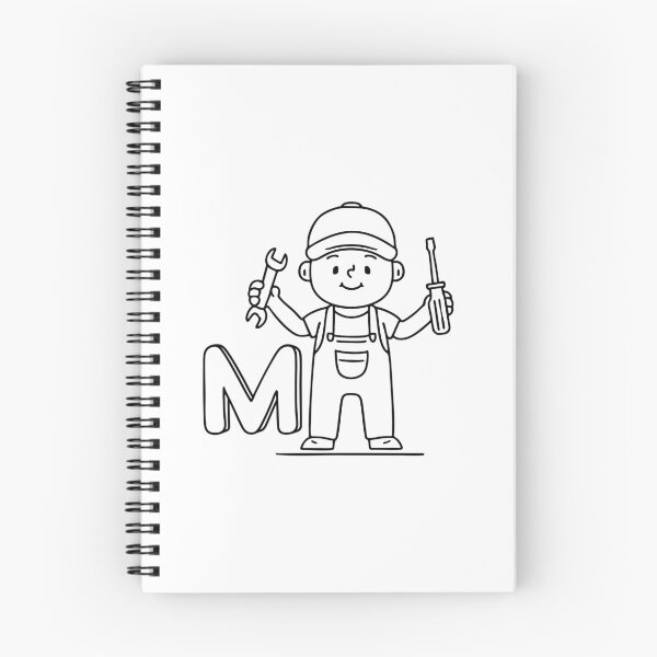 Item preview, An Illustration of letter M stand for Mechanic designed and sold by rasagamastore.