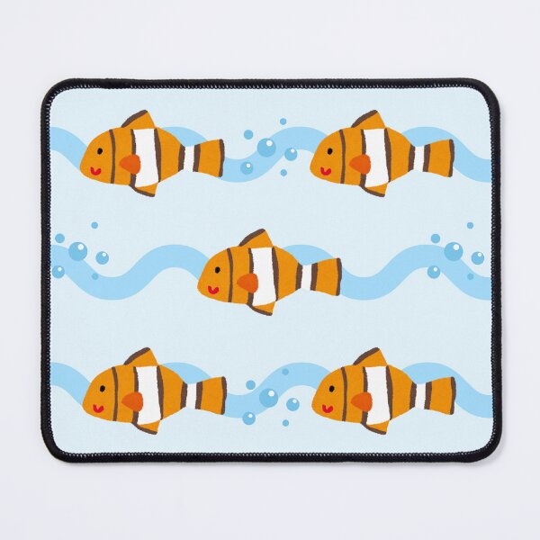 Item preview, Clownfish in the Sea with Waves and Bubbles designed and sold by bruna's vision.