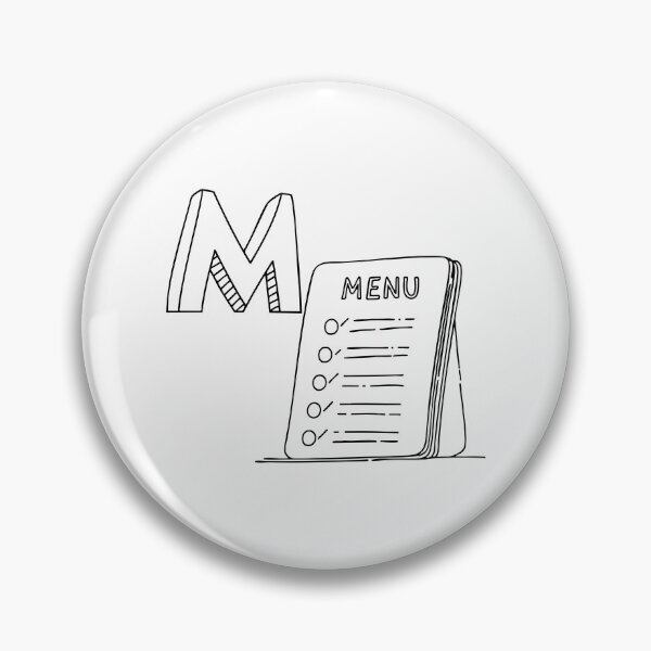 Item preview, An Illustration of letter M stand for Menu designed and sold by rasagamastore.
