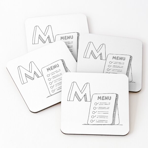 Item preview, An Illustration of letter M stand for Menu designed and sold by rasagamastore.