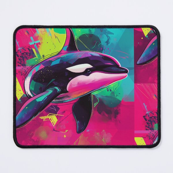Item preview, 90's Neon Orca | Pacific Killer Whale Art | Retro Vaporwave Sweater | Colorful Orca Gift | By Pacific NW Gear Co. designed and sold by PacificNWGearCo.