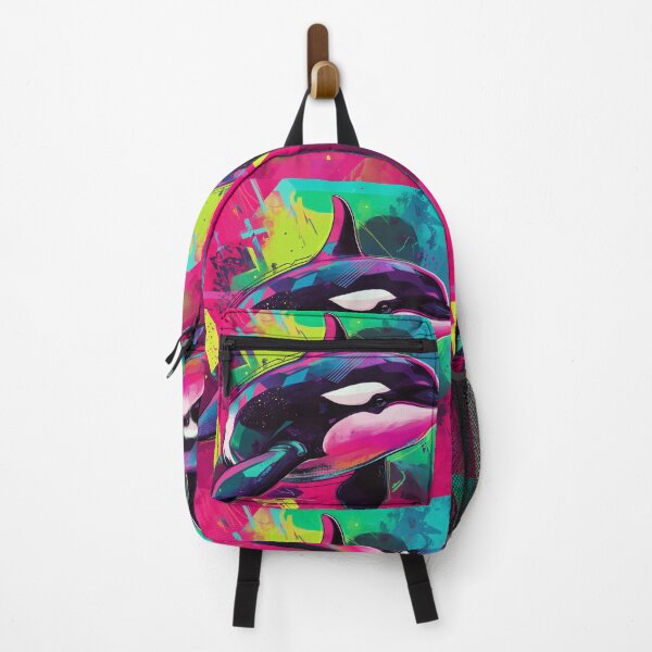 Item preview, 90's Neon Orca | Pacific Killer Whale Art | Retro Vaporwave Sweater | Colorful Orca Gift | By Pacific NW Gear Co. designed and sold by PacificNWGearCo.