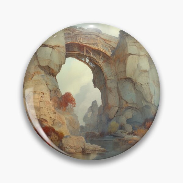 Item preview, Crimson Gateway: The Stone Arch and Autumn's Reflection designed and sold by bloorose.