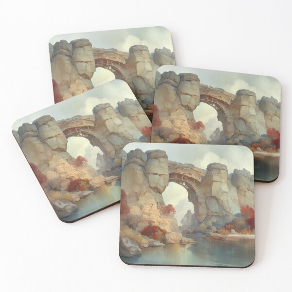 Item preview, Crimson Gateway: The Stone Arch and Autumn's Reflection designed and sold by bloorose.