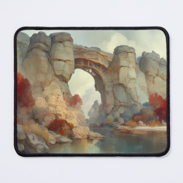 Item preview, Crimson Gateway: The Stone Arch and Autumn's Reflection designed and sold by bloorose.