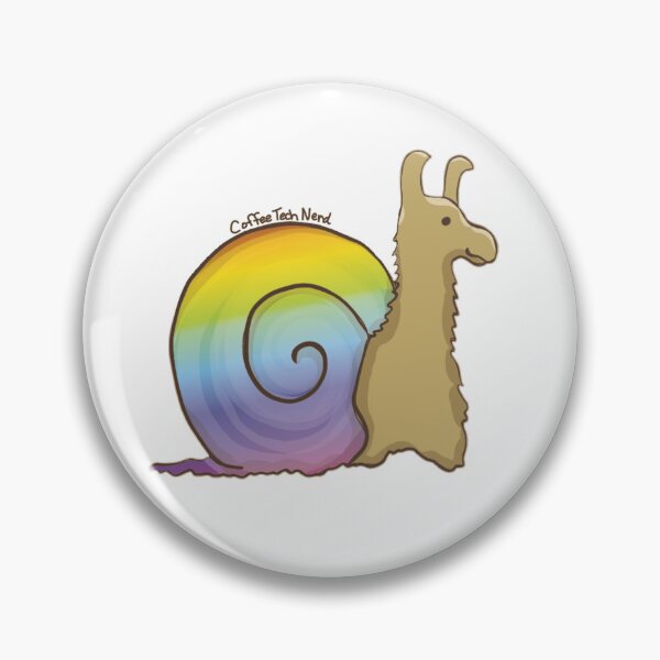 Item preview, Rainbow Snail Llama Sticker designed and sold by CoffeeTechNerd.