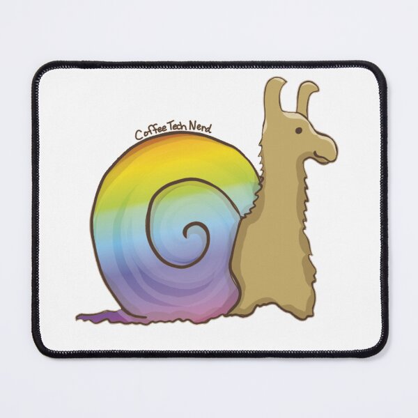 Item preview, Rainbow Snail Llama Sticker designed and sold by CoffeeTechNerd.