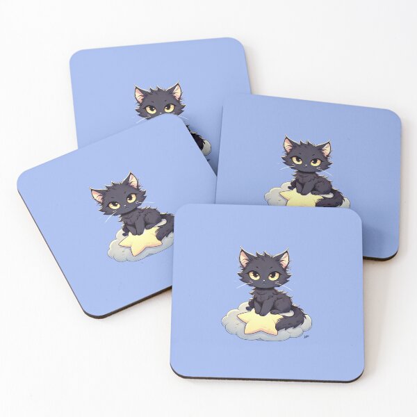 Item preview, black cat with yellow eyes designed and sold by RANShopX.