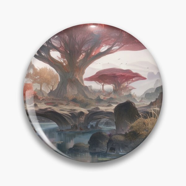Item preview, Crimson Canopy Realm: The Whispering Trees of Elysian Bridge designed and sold by bloorose.