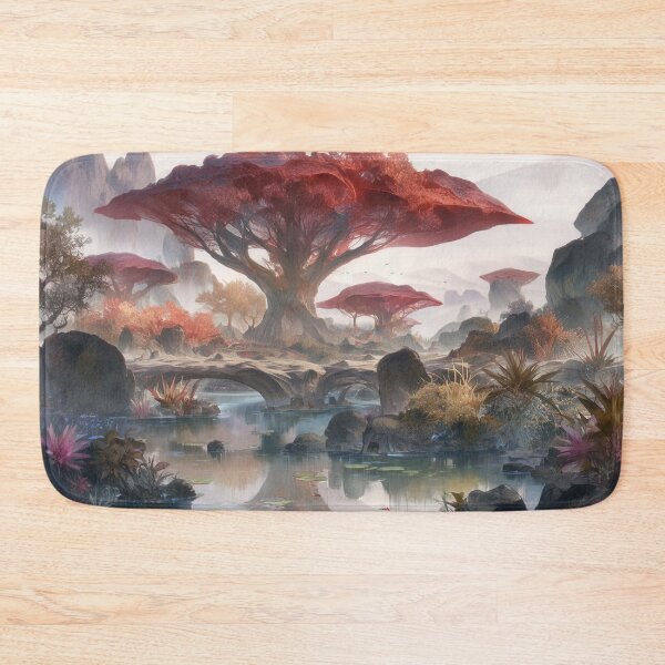 Item preview, Crimson Canopy Realm: The Whispering Trees of Elysian Bridge designed and sold by bloorose.