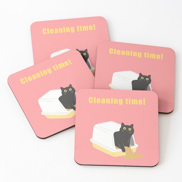 Item preview, Cat Antics Art : Cleaning time! Pink version designed and sold by TheGrandLordCat.