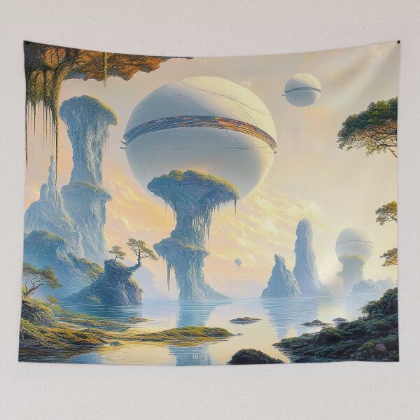 Item preview, Celestial Ovoids: The Verdant Shores of Floating Spheres designed and sold by bloorose.