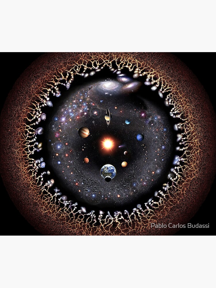 Observable Universe Logarithmic Illustration (no-borders version) Tapestry