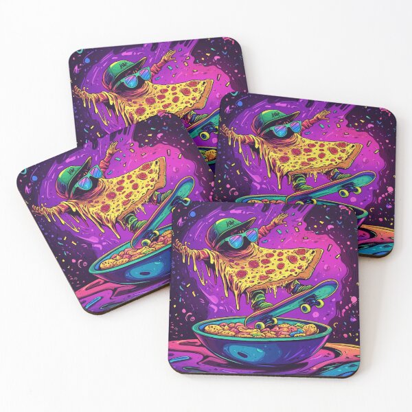 Artikelvorschau, The Cosmic Slice | Pete Zaa – Der Pizza-Skater-Typ | Grafikdesign der 90er | Retro-Skate-Geschenk | Von Pacific NW Gear Co. entworfen und verkauft von PacificNWGearCo.