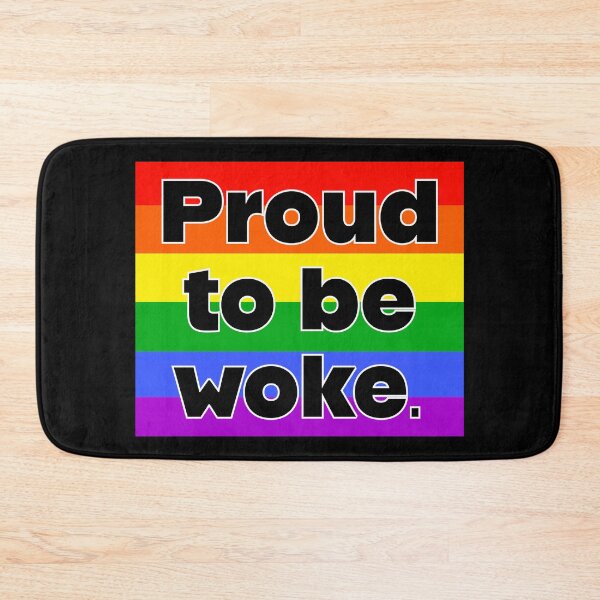Item preview, Proud to be woke rainbow flag  designed and sold by Rachel the Artist .