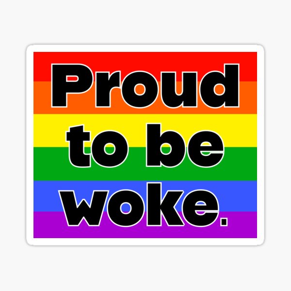 Item preview, Proud to be woke rainbow flag  designed and sold by Rachel the Artist .