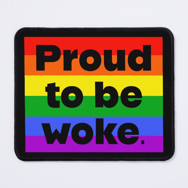 Item preview, Proud to be woke rainbow flag  designed and sold by Rachel the Artist .