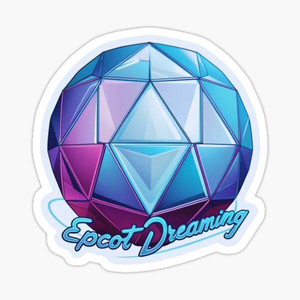 Item preview, Epcot Dreaming: Geometric Theme Park Sphere designed and sold by Retro Kingdom Boutique.