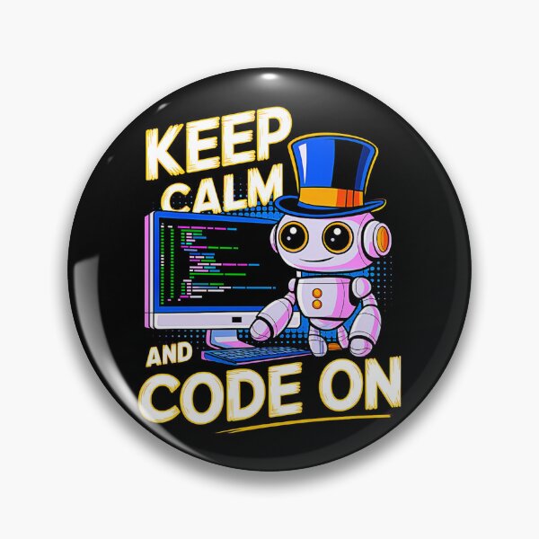 Item preview, Keep Calm And Code On Robot designed and sold by SteezeeStore.