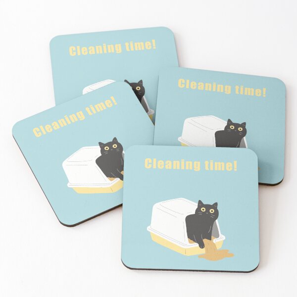 Item preview, Cat Antics Art : Cleaning time! Blue version designed and sold by TheGrandLordCat.