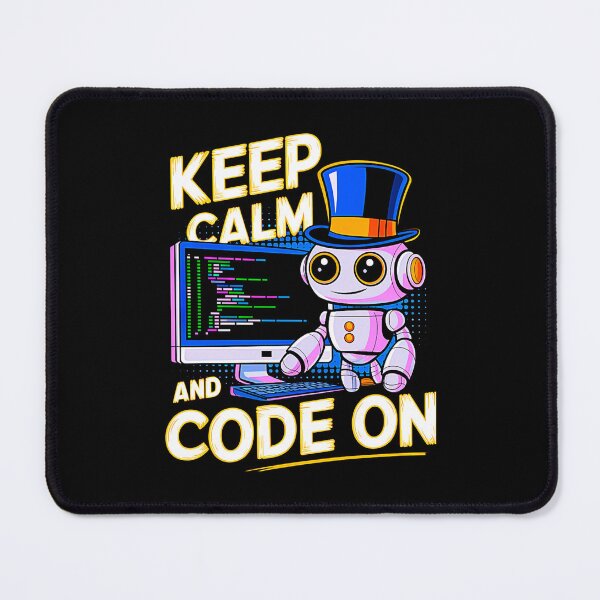 Item preview, Keep Calm And Code On Robot designed and sold by SteezeeStore.