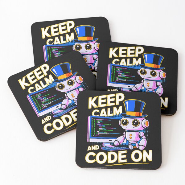 Item preview, Keep Calm And Code On Robot designed and sold by SteezeeStore.