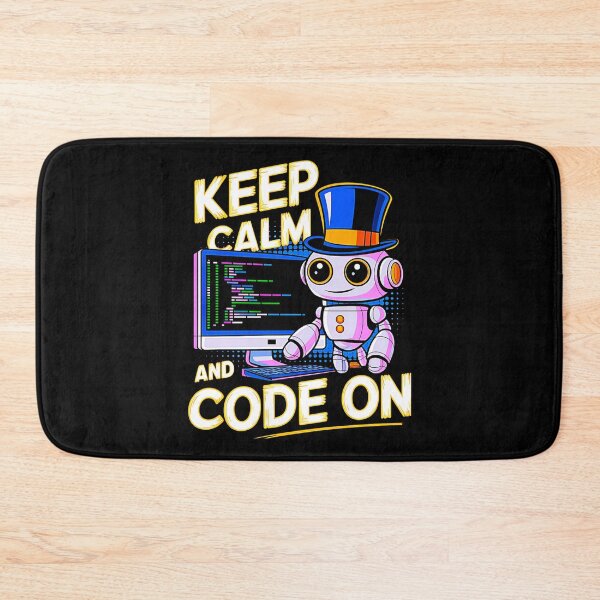 Item preview, Keep Calm And Code On Robot designed and sold by SteezeeStore.