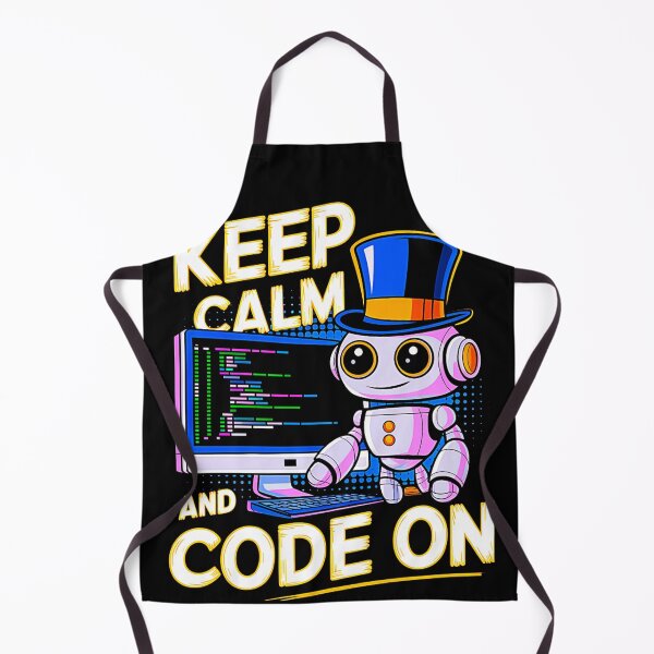 Item preview, Keep Calm And Code On Robot designed and sold by SteezeeStore.