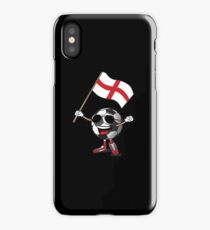 England Football Team Soccer Ball With National Flag Fan Shirt iPhone Case