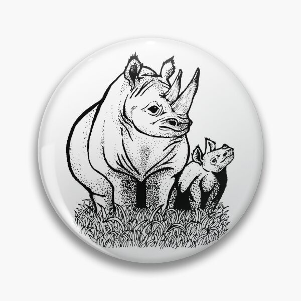 Item preview, Rhino and baby designed and sold by ValeriaMeraz.