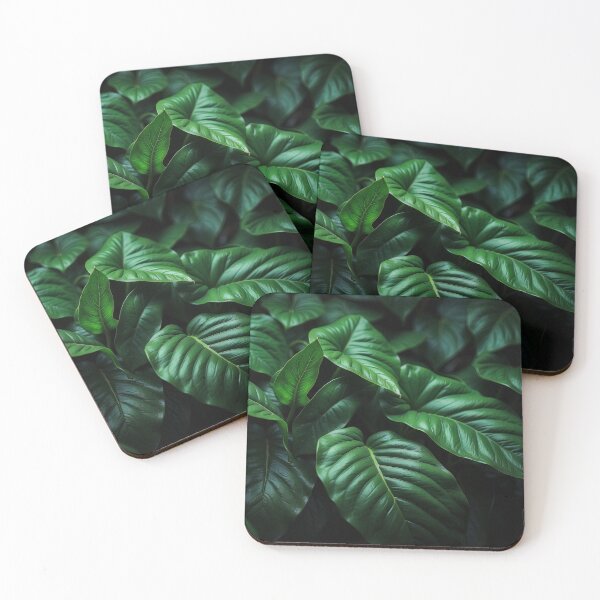 Item preview, "Shadowed Tropical Leaves - Dark Botanical Art" designed and sold by digoarpi.