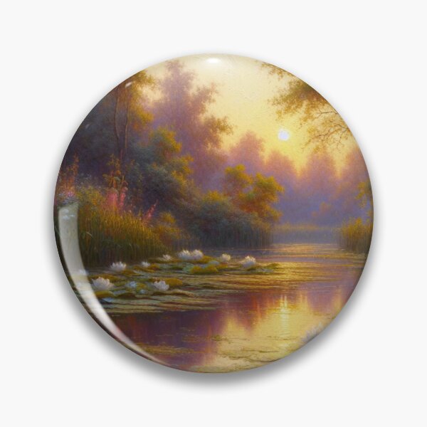 Item preview, Lily on a Tranquil Pond – Sunrise Serenity in Bloom designed and sold by MTeesGA.