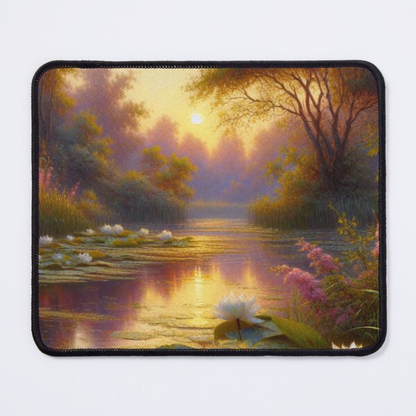 Item preview, Lily on a Tranquil Pond – Sunrise Serenity in Bloom designed and sold by MTeesGA.