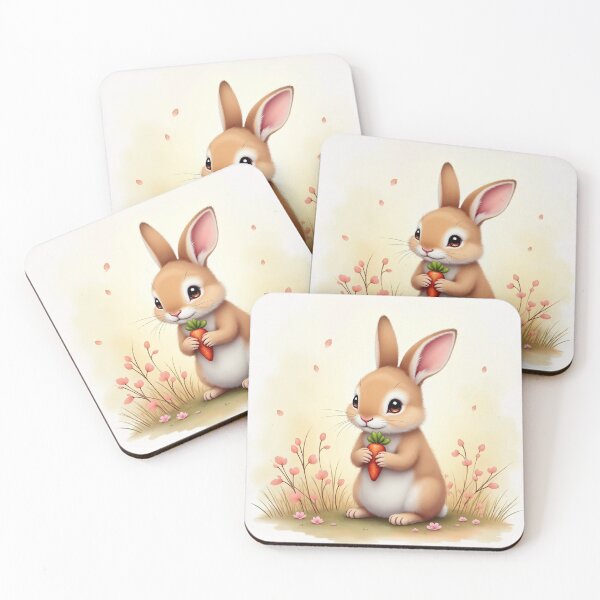 Item preview, Cute Kawaii Buny is holding a carrot designed and sold by Victoria Riabov.