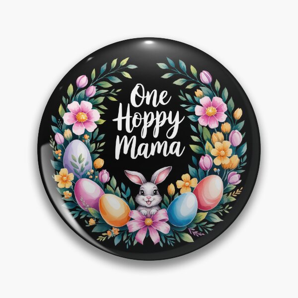 Item preview, One Hoppy Mama Easter Bunny Floral Wreath designed and sold by Betsytiptoe.