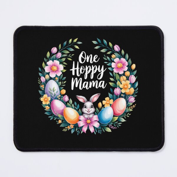 Item preview, One Hoppy Mama Easter Bunny Floral Wreath designed and sold by Betsytiptoe.