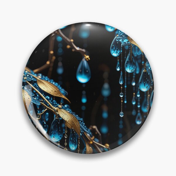 Item preview, Branches of Light – Rainfall in Blue and Gold designed and sold by Juliette Ozkalfayan.