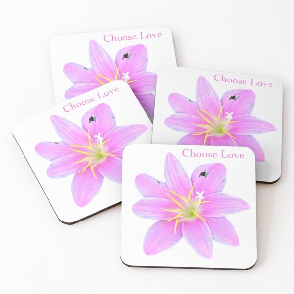 Item preview, Choose love, pink rain lily  designed and sold by Josephine Ethereal.
