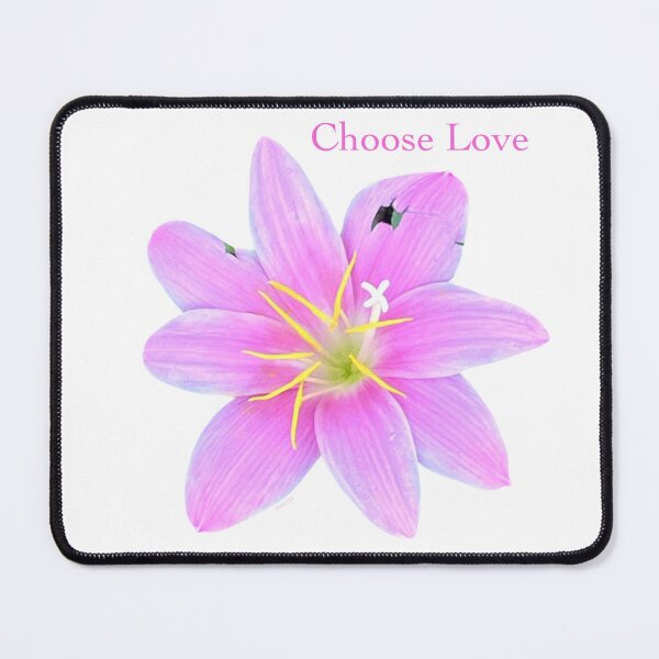Item preview, Choose love, pink rain lily designed and sold by Josephine Ethereal.