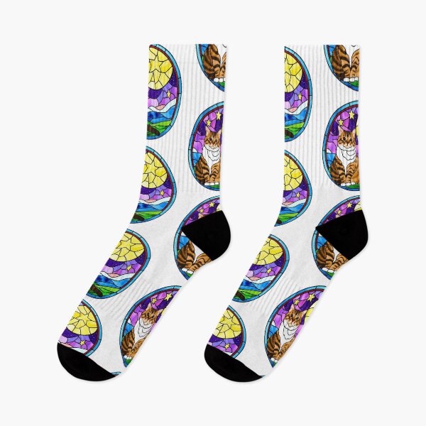 Item preview, Ragdoll Kitty Stained Glass Art – Celestial Starry Night designed and sold by Fredster1966.